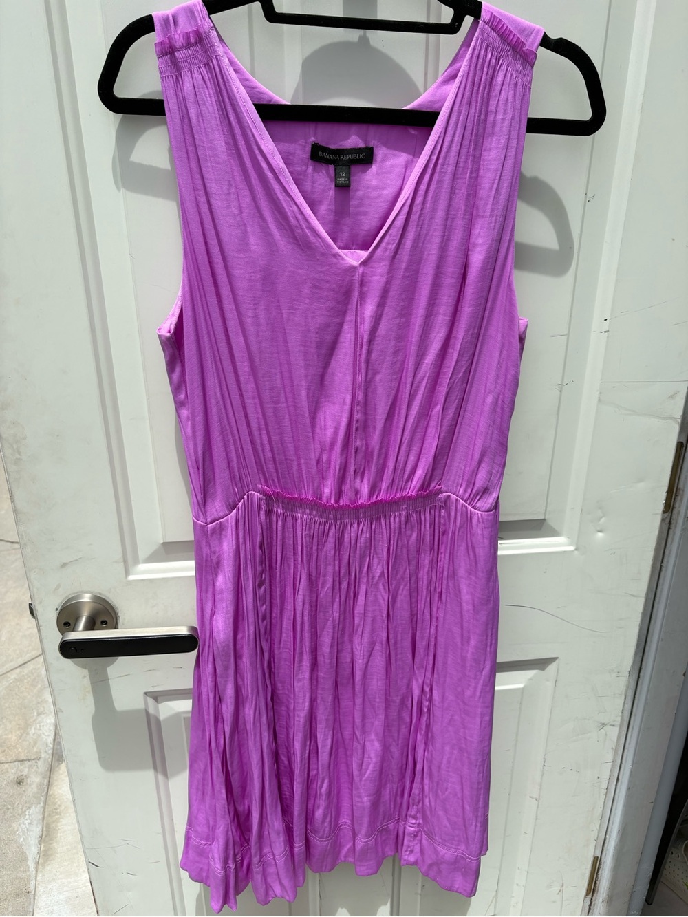 Banana Republic Lavender-Purple Sleeveless V-Neck Midi Dress